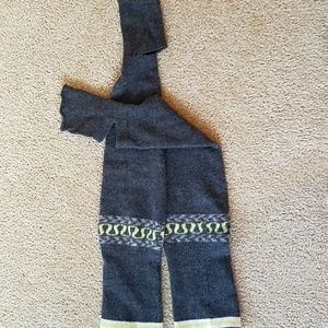 lululemon leg warmers grey yellow